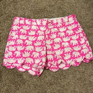 Lilly Pulitzer Buttercup short size 4 pink elephants